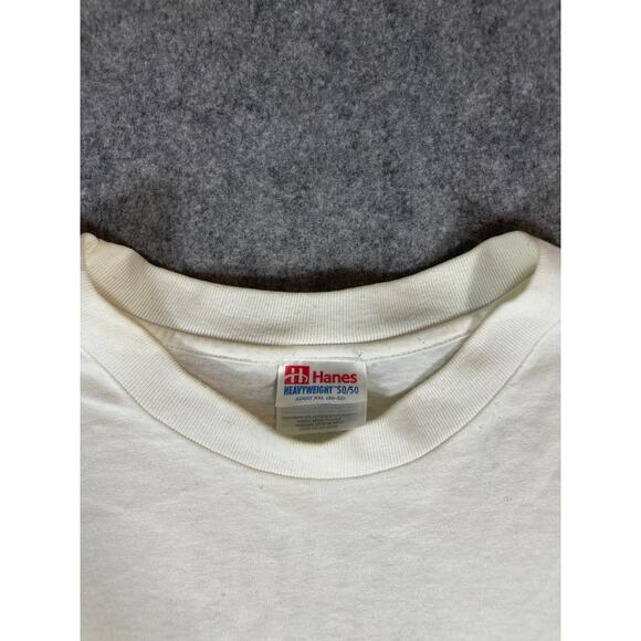 VINTAGE Hanes Shirt Mens 2XL White Beco Knows Get It In On Cow Golf Graphic Tee - Picture 7 of 7